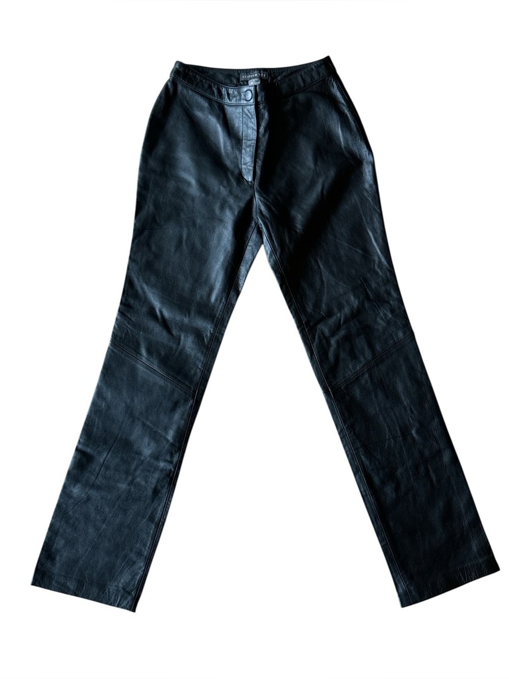 Vintage 100% Leather Black Pants Size: 27